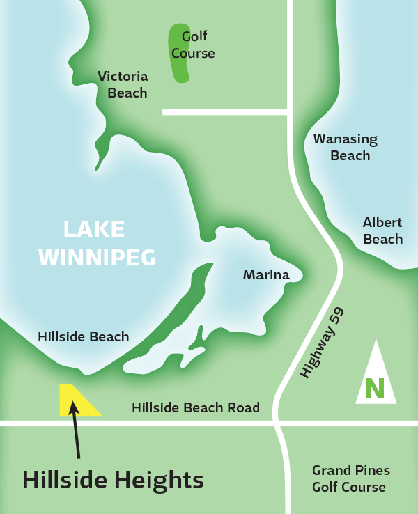 Hillside Heights Lake Winnipeg Cottage Development Map